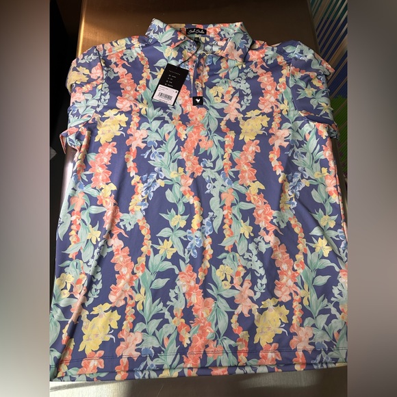 Bad Birdie Other - Bad Birdie Floral Polo